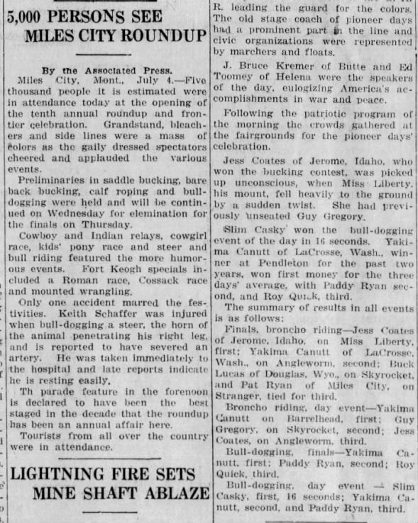 Clipping from The Missoulian
